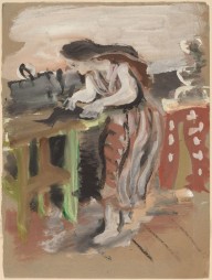 Woman Standing Near a Table-ZYGR69110