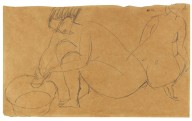 Ernst Ludwig Kirchner-Zwei sitzende Akte. Um 1912.