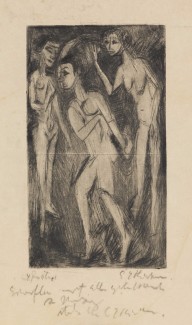 Ernst Ludwig Kirchner-Der Tanz zwischen den Frauen. 1919.