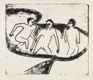 Ernst Ludwig Kirchner-Drei Akte im Wasser, Moritzburg. 1910.