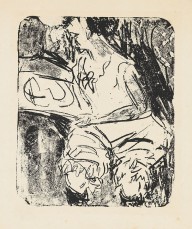 Ernst Ludwig Kirchner-Graphik besehendes M�dchen. 1907.