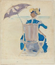 Woman in Blue at the Beach-ZYGR93073