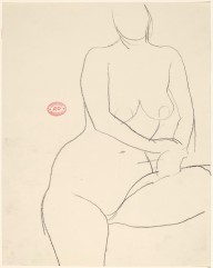 Untitled [front view of a standing nude with her left leg elvated]-ZYGR122719