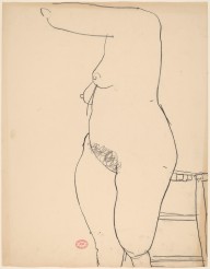 Untitled [female nude standing beside a stool]-ZYGR122775