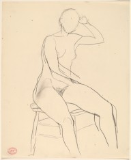 Untitled [seated female nude with left arm raised]-ZYGR122624