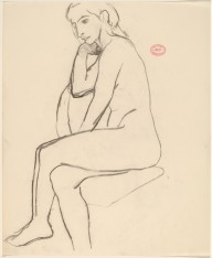 Untitled [seated female nude with crossed legs side view]-ZYGR122282