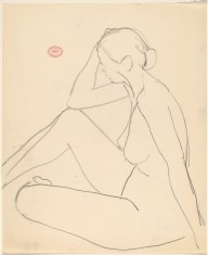 Untitled [seated female nude with elbow on knee]-ZYGR122259