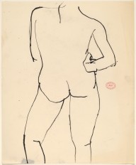 Untitled [standing nude with right arm on hip back view]-ZYGR122261