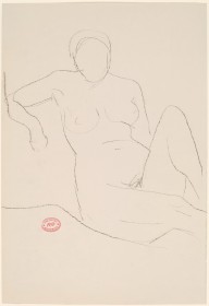 Untitled [seated female nude with right arm over support]-ZYGR122559