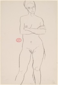 Untitled [front view of female nude standing with crossed arms]-ZYGR122528