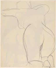 Untitled [back and buttocks view of a kneeling female nude] [verso]-ZYGR144484
