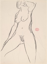 Untitled [standing nude with her left hand under her chin] [recto]-ZYGR122968