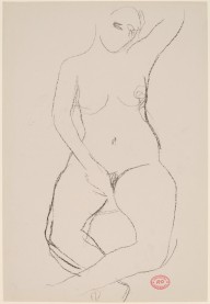 Untitled [seated female nude with left arm raised]-ZYGR122861