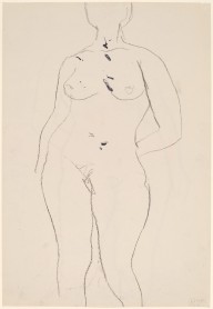 Untitled [front view of nude with left hand behind her back] [verso]-ZYGR144486