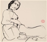 Untitled [seated woman with coffee and a pack of cigarettes]-ZYGR112527