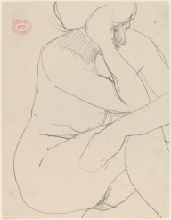 Untitled [seated female nude resting her arms on her knee]-ZYGR122833