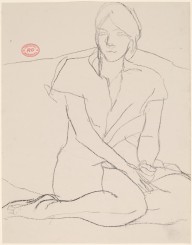 Untitled [woman seated with her legs tucked under her]-ZYGR122993