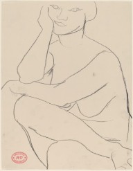 Untitled [seated nude resting her arms on her crossed leg]-ZYGR122137