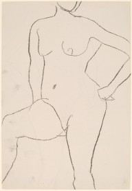 Untitled [standing female nude with left hand on hip] [recto]-ZYGR122048
