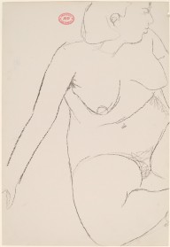 Untitled [seated female nude leaning on right arm and looking right]-ZYGR122227