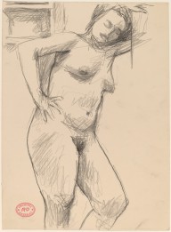 Untitled [standing female nude leaning against wall]-ZYGR122092