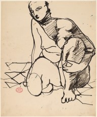 Untitled [crouching nude holding her left leg]-ZYGR112577