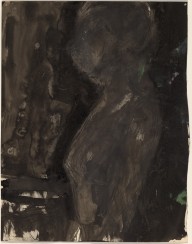 Untitled [profile of a female figure in a dark setting] [verso]-ZYGR144449
