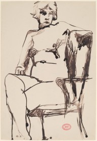Untitled [seated female nude in a high back armchair]-ZYGR122375