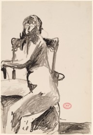 Untitled [seated female nude turned sideways in armchair]-ZYGR122586
