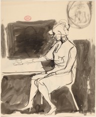 Untitled [woman seated at a table] [recto]-ZYGR122705