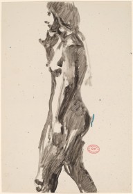 Untitled [side view of female nude with right hand raised]-ZYGR122361