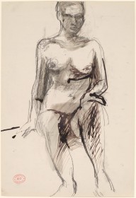 Untitled [seated female nude with hand on left knee]-ZYGR122819