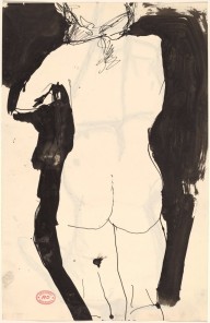 Untitled [back view of standing nude with her left arm raised] [recto]-ZYGR122404
