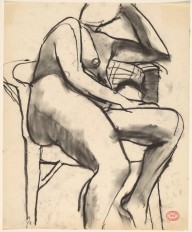 Untitled [seated female nude in a wicker chair]-ZYGR112573