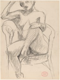 Untitled [nude seated with her left foot in chair seat]-ZYGR122836