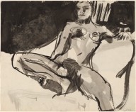 Untitled [female nude resting with her right leg in the seat] [verso]-ZYGR144512