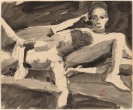 Untitled [reclining nude resting her head on a seated nude]-ZYGR122977