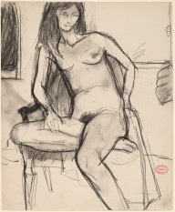 Untitled [nude in an armchair sitting on one leg]-ZYGR122489