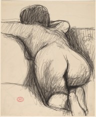 Untitled [back and buttocks view of a kneeling female nude] [rectoverso]-ZYGR122524