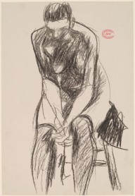 Untitled [female nude in stockings leaning forward on a stool]-ZYGR122482