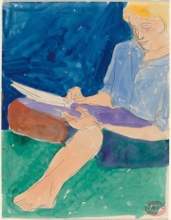 Untitled [barefoot woman seated and writing]-ZYGR122979