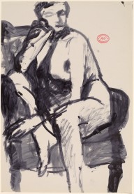 Untitled [seated nude turned and resting against the arm of her chair]-ZYGR121998