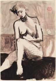 Untitled [seated female nude arranging her left foot]-ZYGR122352