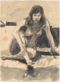 Untitled [female nude seated cross-legged and leaning on left arm]-ZYGR122353
