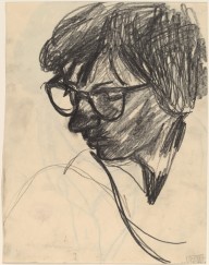 Untitled [woman wearing eyeglasses in three-quarter view] [verso]-ZYGR144464