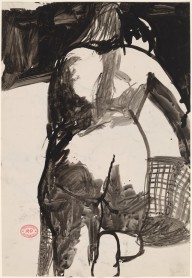Untitled [back view of a female nude holding a basket] [recto]-ZYGR122886