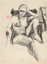 Untitled [female nude with left leg pulled into armchair]-ZYGR122521