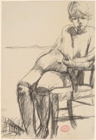 Untitled [seated female nude with black stockings]-ZYGR112556