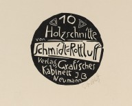 Karl Schmidt-Rottluff-Au�entitel f�r die Neumann-Mappe. 1919.