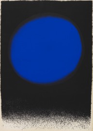 Rupprecht Geiger-Schwarz - blau (mit heller modulierter Sonne). 1962.